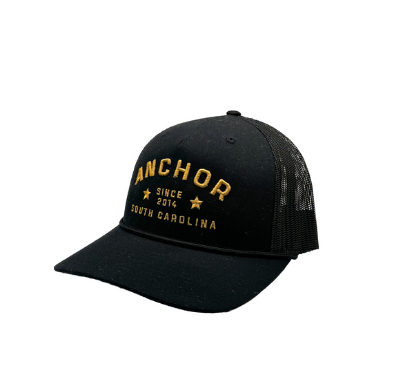 Black Anchor Trucker hat