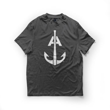 Classic Anchor Tee (Charcoal/White)