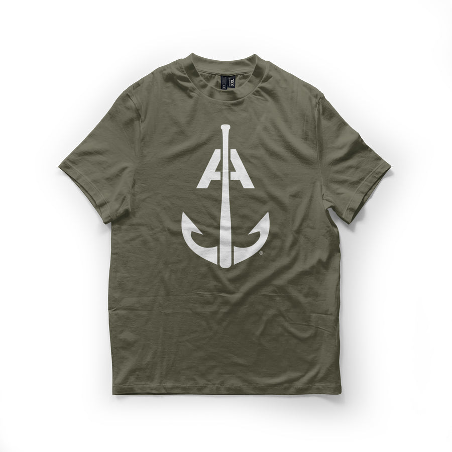 Classic Anchor Tee (Military Green)