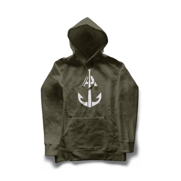 Classic Anchor Hoodie (Military Green)